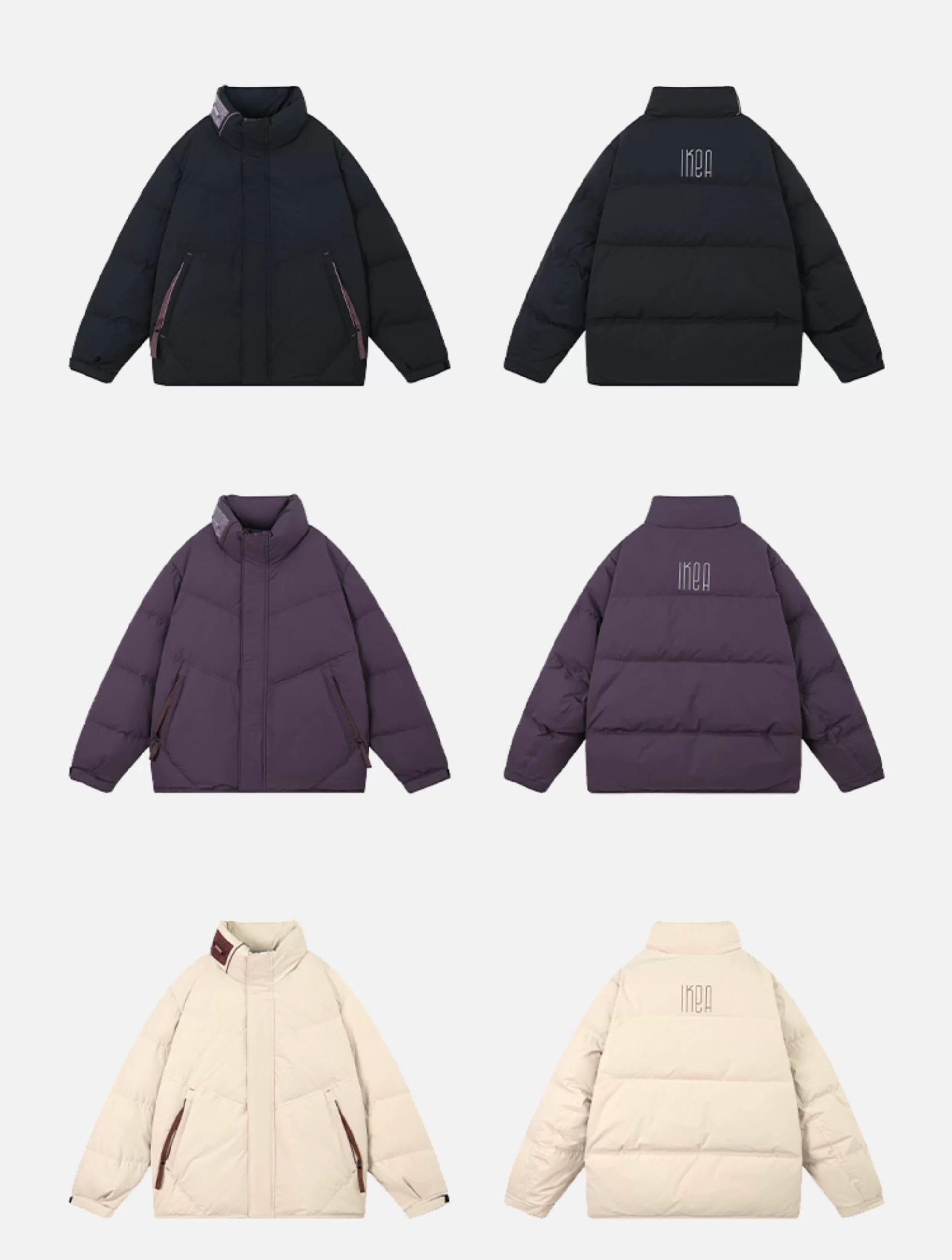 ファッション　ダウンジャケット 斜めステッチダウンジャケット / Diagonal Stitch Down Jacket