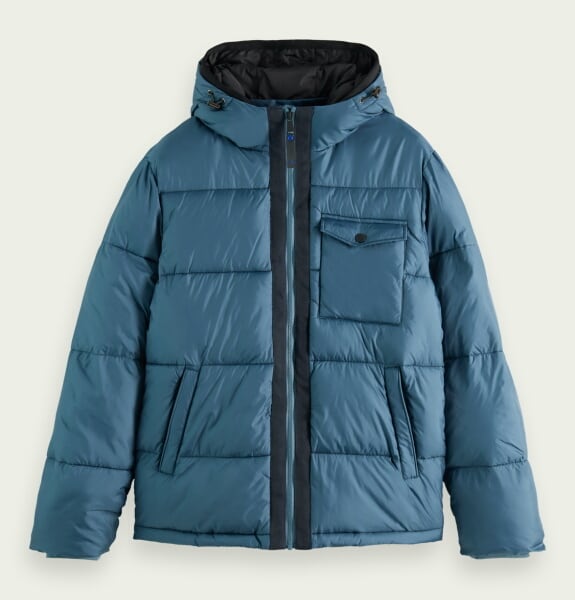 スコッチ&ソーダ SCOTCH&SODA ジャケット ナイロン 中綿 フード ジャケット ブルゾン メンズ 292-61804 Steel | BEES HIGH powered by BASE