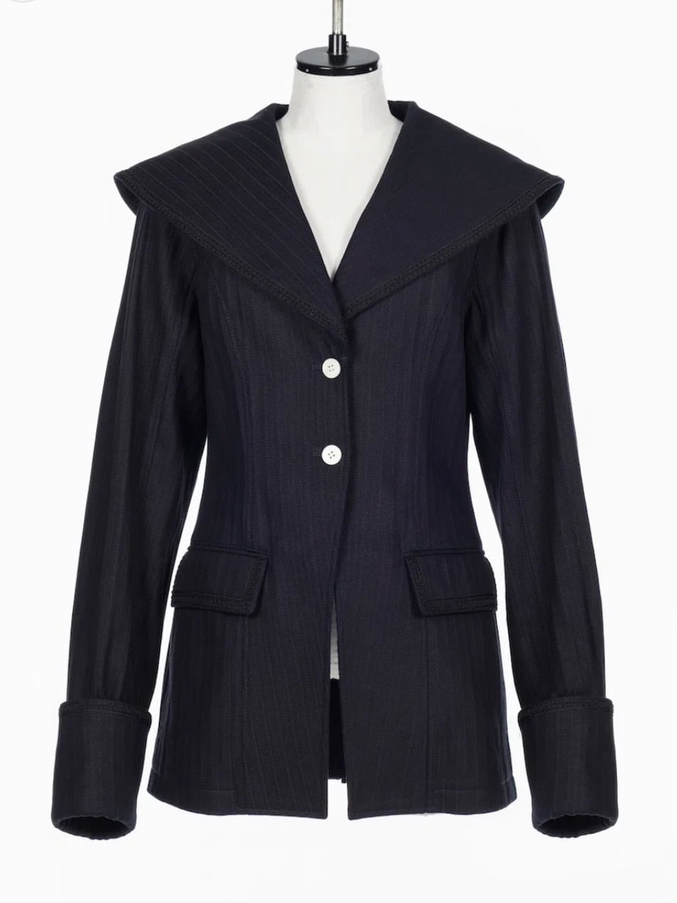 26AW | WOMEN】FETICO フェティコ / ジャケット/ STRIPE JAQUARD DENIM