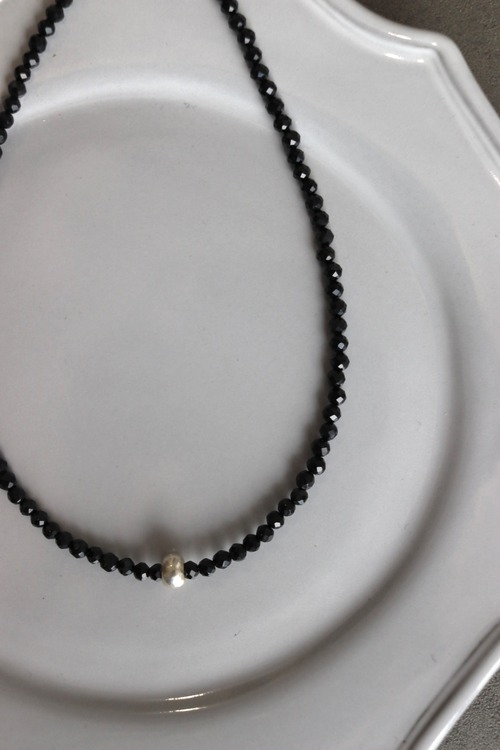 onyx × Karen silver  choker