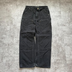 00s USA製 ブラック ダブルニー Carhartt B01 BLK w36
