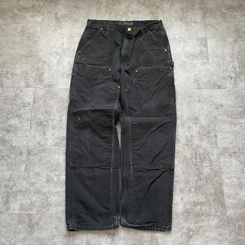 00s USA製 ブラック ダブルニー Carhartt B01 BLK w36