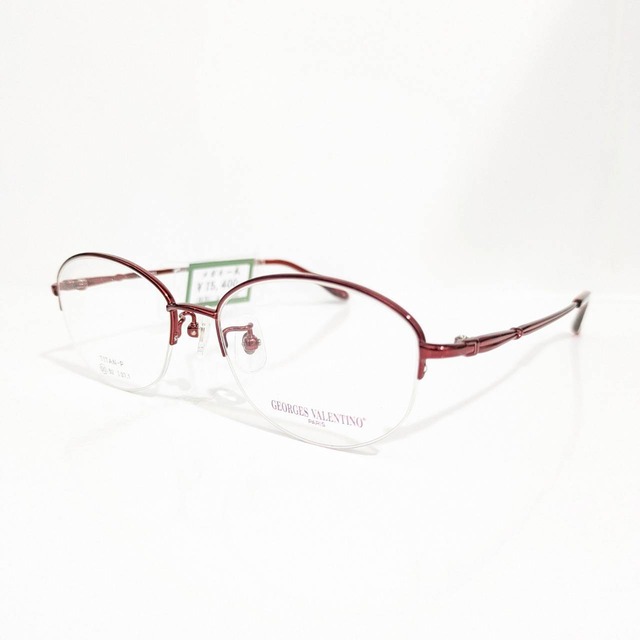 【GEORGES VALENTINO】オーバルナイロールフレーム　レッド