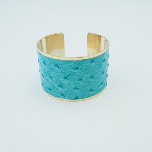 ostrich leather bangle