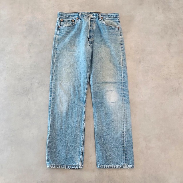 リーバイス501 W35 デニム 青 90s USA製 古着 ボトム 17435