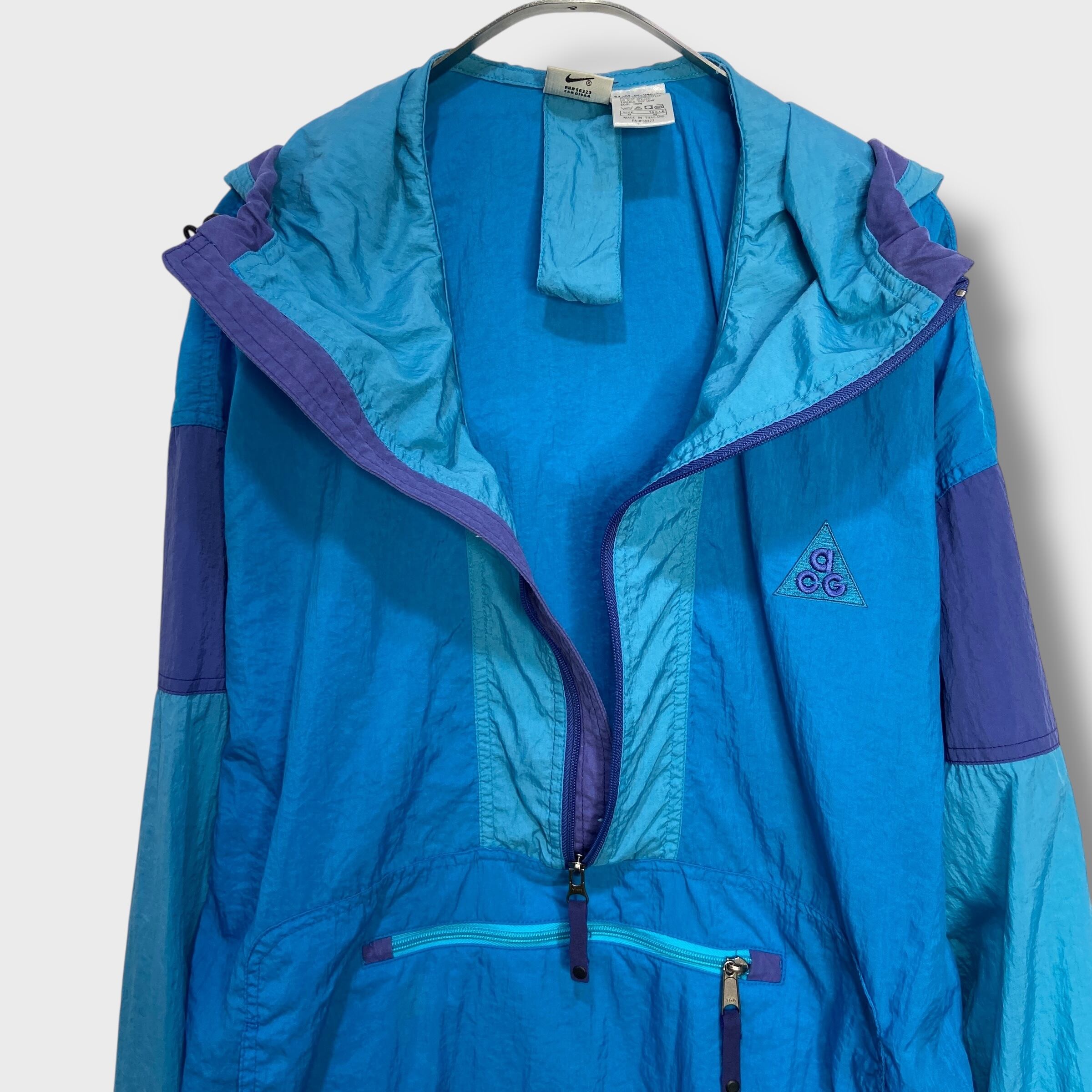 00s NIKEACG ナイキ アノラックパーカー ナイロン ブルー M | 古着屋 Uan