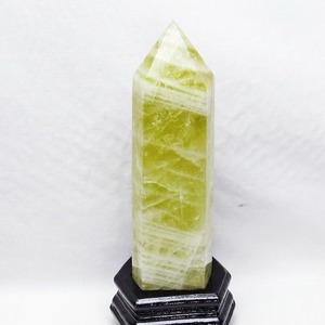 1.3Kg シトリン 六角柱 シトリンクォーツ ポイント 台座付属 一点物 152-4119