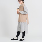 アウトシーム ＆スリット入りニットベスト　レディース　体型カバー　ゆったり