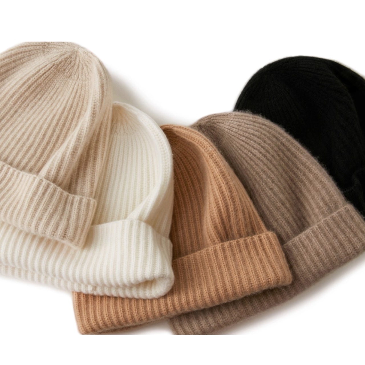 リブ編み ビーニーニット帽 af0358