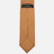 Cravatta 3 pieghe in Seta, Micro Fantasia, Arancione - JA055944-4