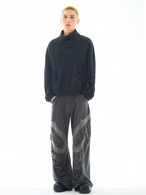 54A0 Deconstructed Wrap Neck Sweater