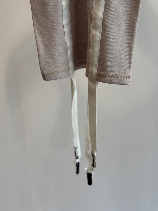 OVERNEATH/Garter Thank072　コットンリネン　LIGHT GREY