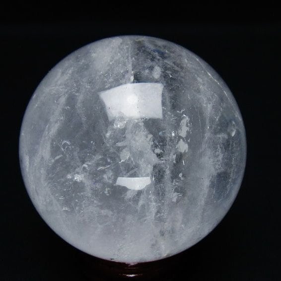 水晶 丸玉 64mm スフィア 置物 水晶玉 一点物 151-8877