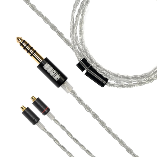 【サンプル市】NOBUNAGA Labs entry：60cmリケーブル：4.4mm/MMCXコネクター用：OFC4芯錫メッキ