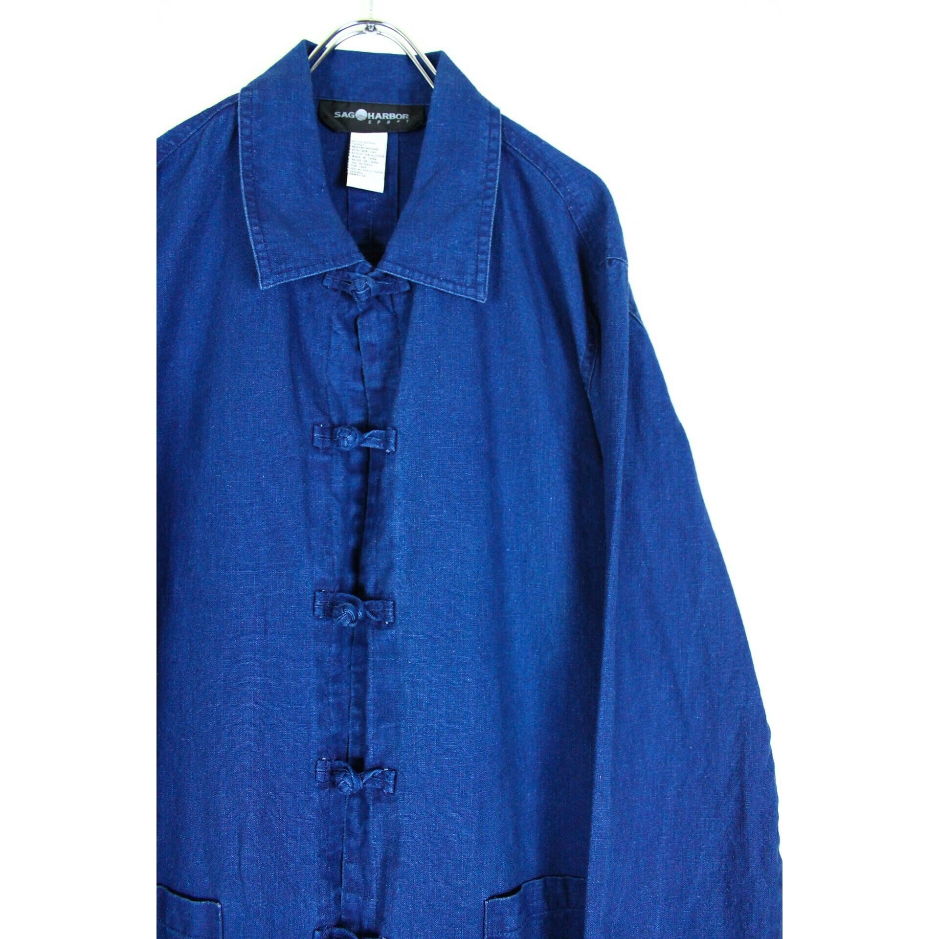 SAG HARBOR 未使用品 インディゴチャイナジャケット 【ME-0536】 | cv