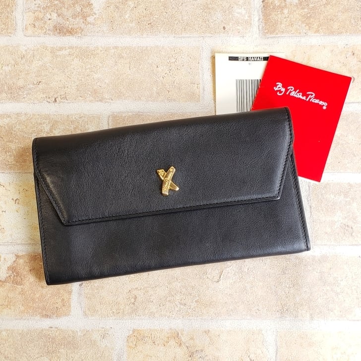 セリーヌ CELINE ☆ ヴィンテージ クロコレザー 折財布 札入れ