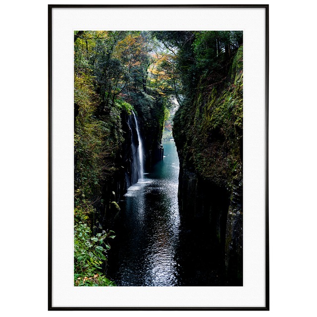 日本写真 宮崎県 高千穂峡 インテリアアートポスター額装 AS3422