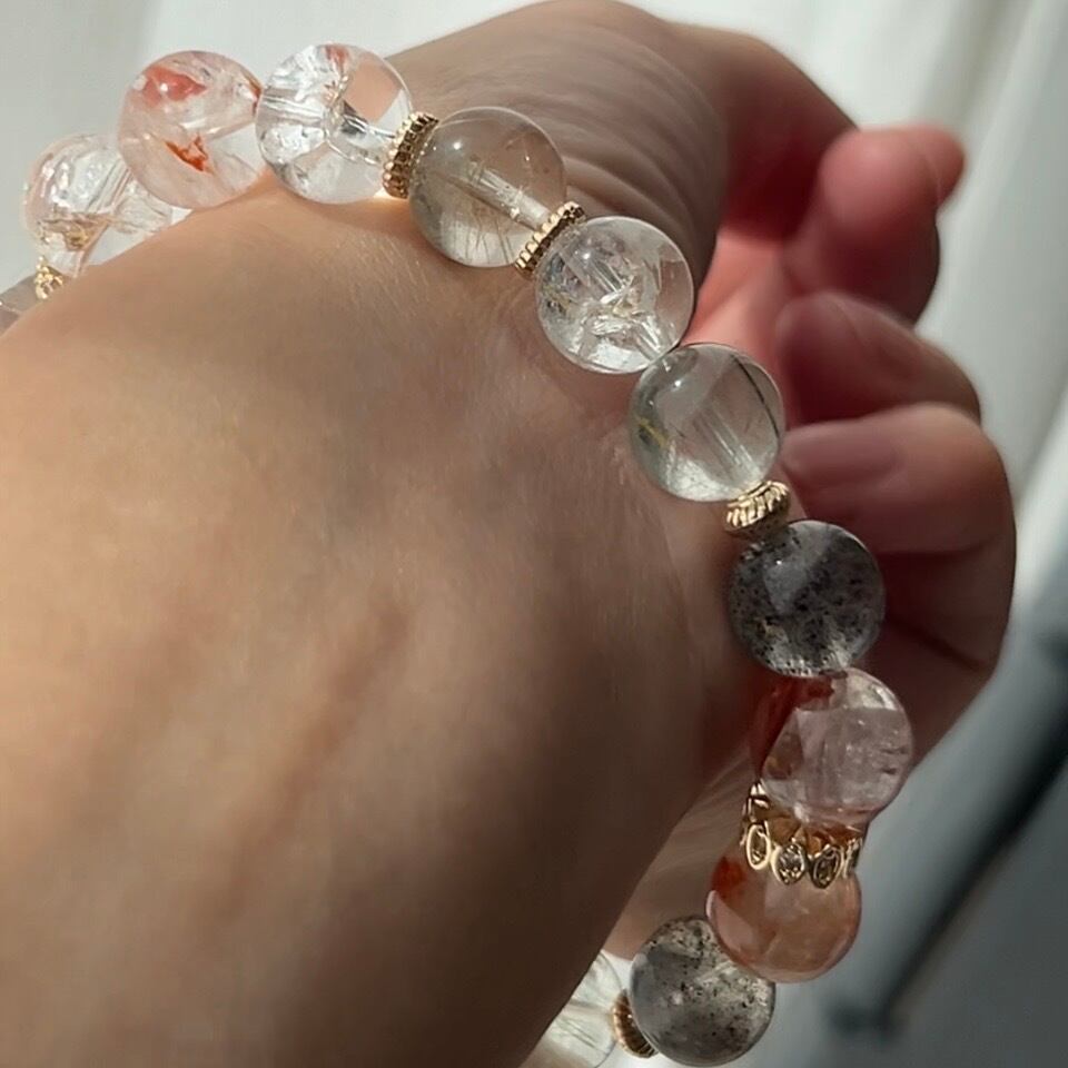 天然石多宝ブレスレット｜ガーデン・スーパーセブン・ストロベリー 368