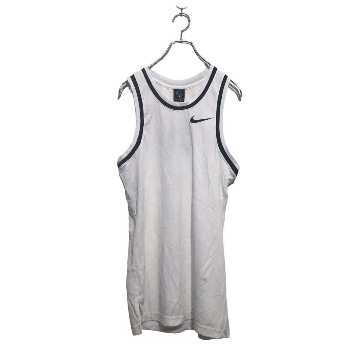 NIKE ロゴ タンクトップ S ナイキ ホワイト ブラック 刺繍
