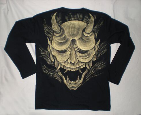 川沿一番(般若)ロンTee 般若-ロングTシャツ- | 手描きTシャツ羽吹和家