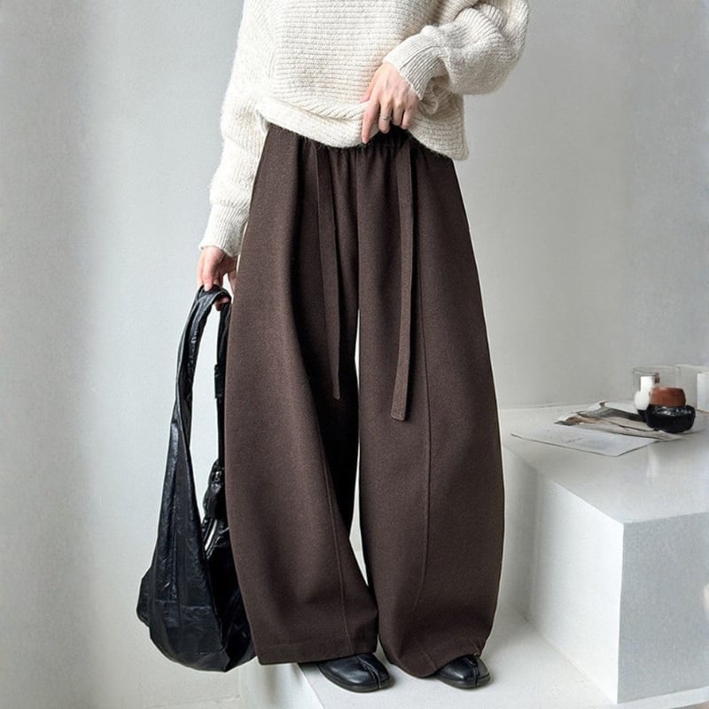 High-waisted wide-leg pants ◆2color 204788