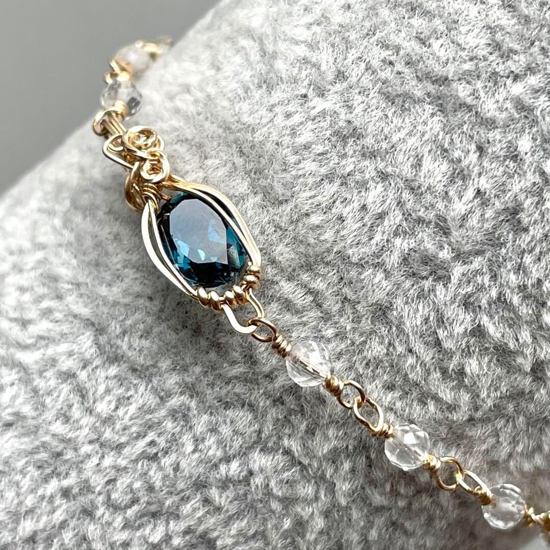 ロンドンブルートパーズ 14kgf ブレスレット ワイヤーラッピング | Pay ID