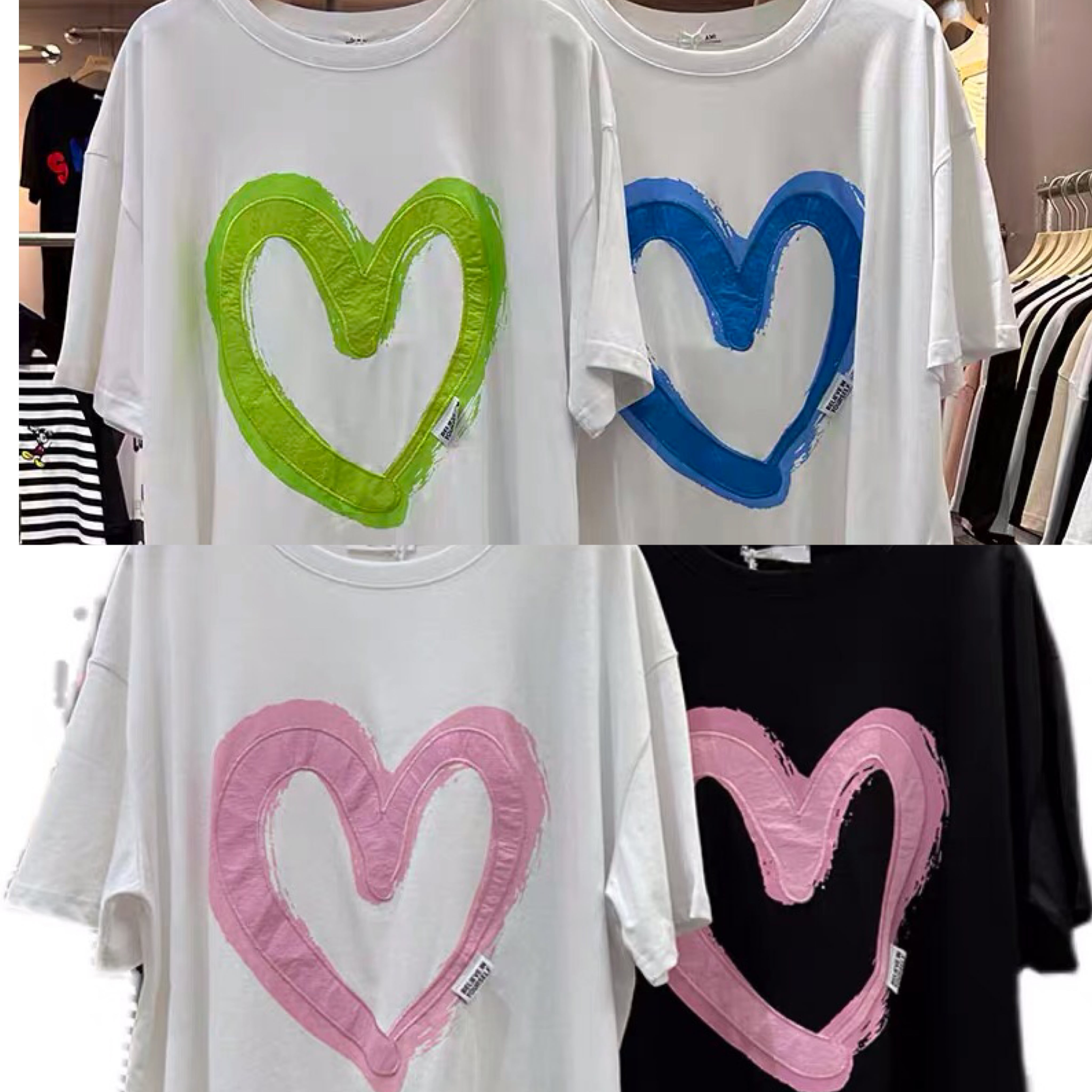 Tシャツ 水色 緑 黒 ピンク トップス 渋谷 ワンピース 蝶々 羽根 T