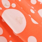 フラメンコ 衣装 ファルダ スカート サーモンピンク 水玉 ドット 伸縮 ストレッチ 柔らかい レッスン 練習着 オレンジ系 ピンク系 フラメンコ スカート 動きやすい カジュアル ダンス 衣装 コスチューム おしゃれ かわいい