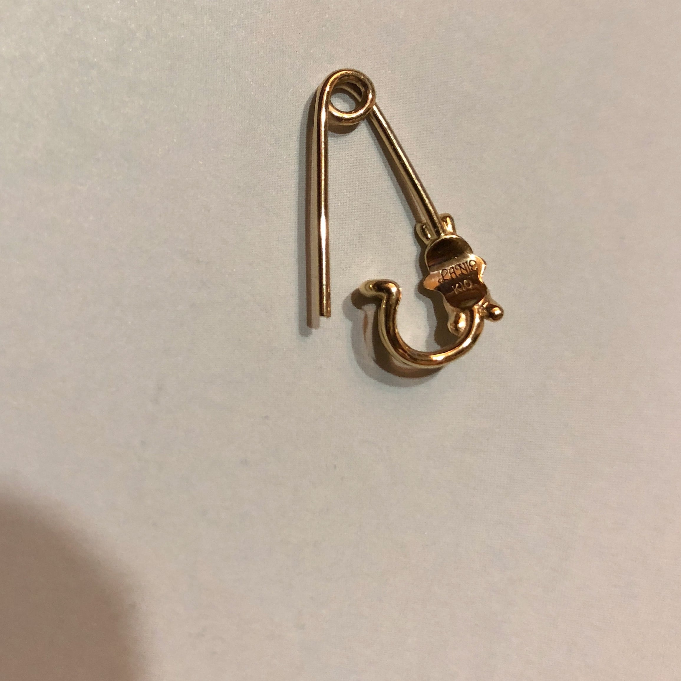 うさぎ pin earring ® K10YG 18G 16G #LJ18002P うさぎ安全