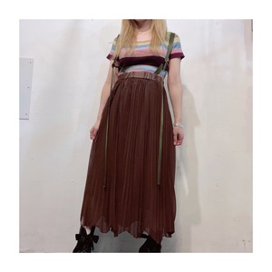 remake 37003：belt pleats skirt