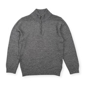 BARNEYS NEW YORK バーニーズニューヨーク ハーフジップ メランジ ウールニットセーター サイズ 46 /グレー/男女でも