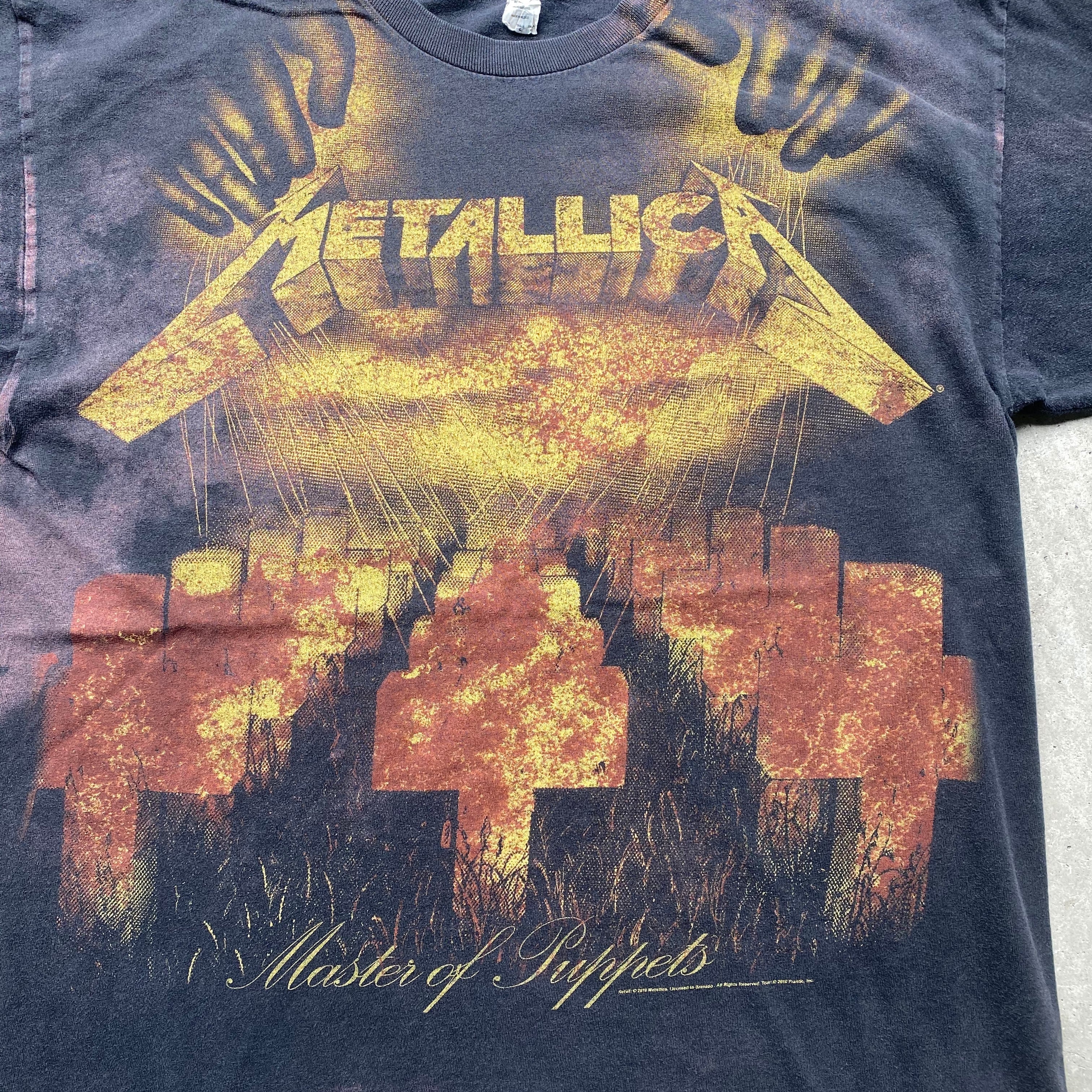 2010年製 メタリカ マスターオブパペッツ 総柄 Tシャツ Lサイズ METALLICA メタリカ MASTER OF PUPPETS メタル・マスター 2010