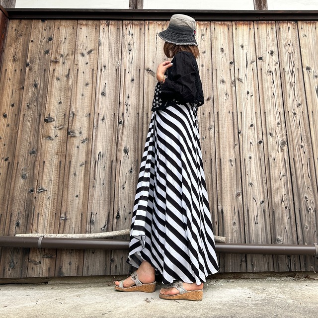 ボーダーキャミワンピース