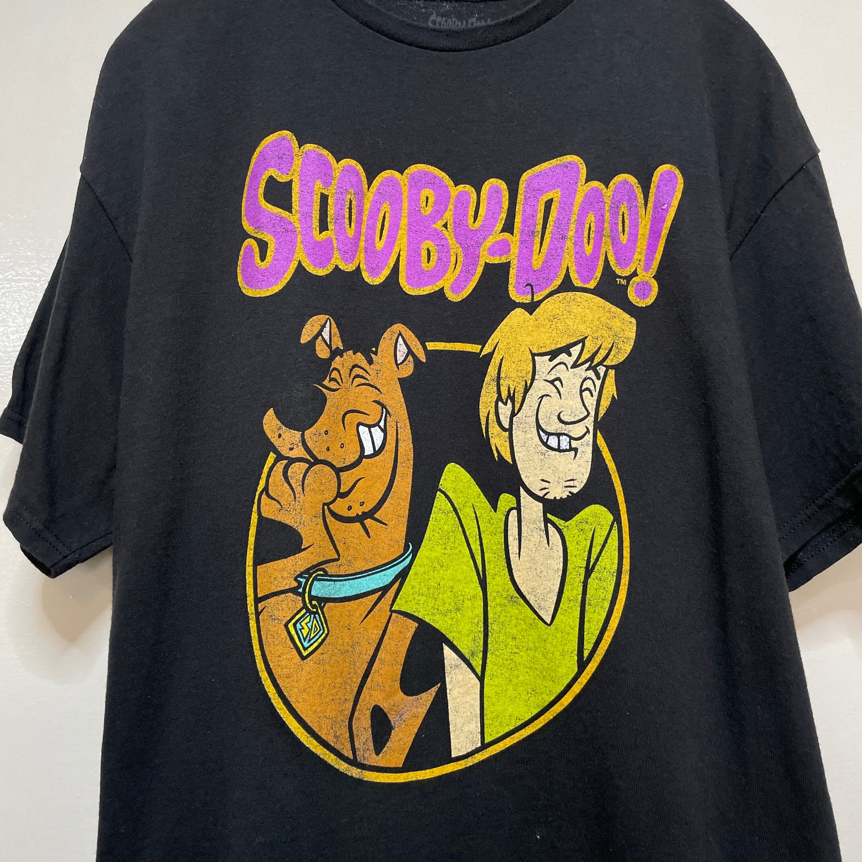 USA古着 半袖 Tシャツ アニメ スクービードゥー Scooby-Doo ブラック ...