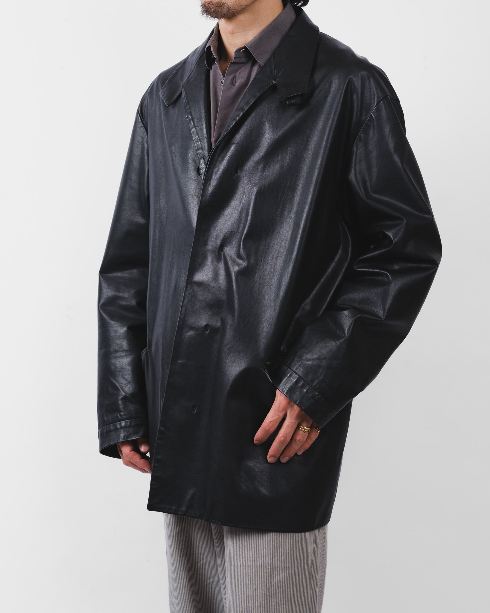 90s JIL SANDER archive スウェードレザーコート 1997-1999] 