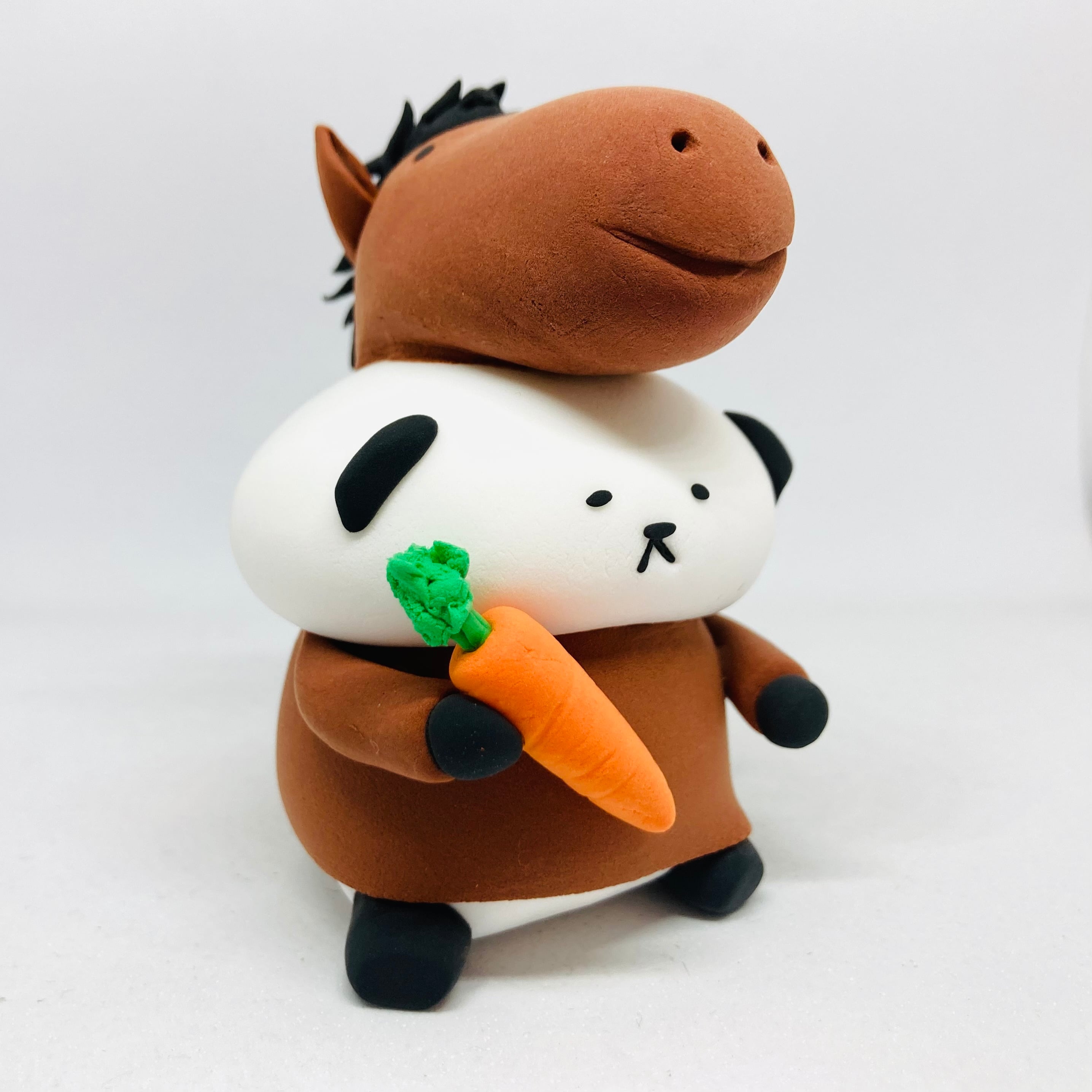 干支パンダ(うま) / 紙粘土 / カトコト