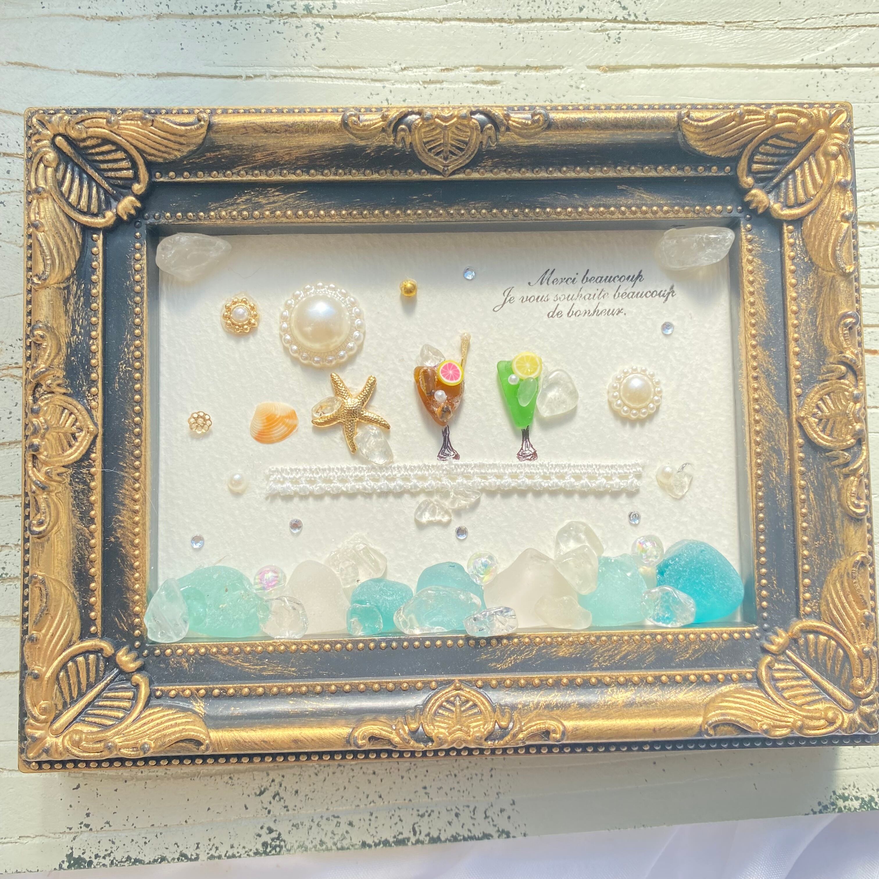 "海のカフェで。"