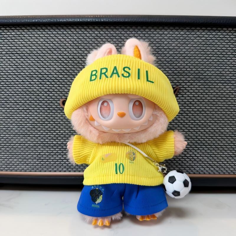 Labubu 1-3世代対応 サッカー スポーツ #10 トップス+パンツ+帽子+靴+