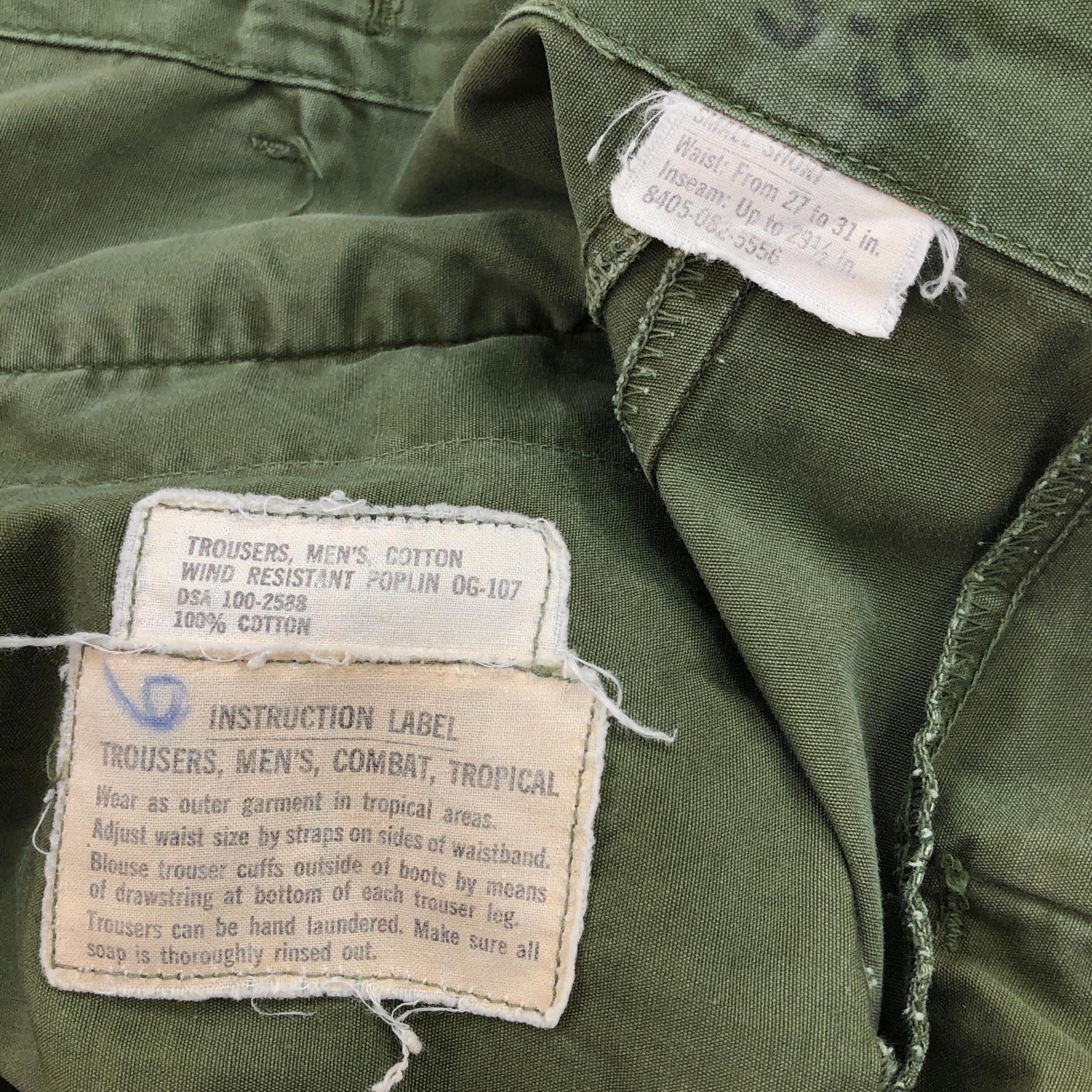 U.S.ARMY 60年代 ノンリップ ジャングルファティーグパンツ 3rdモデル