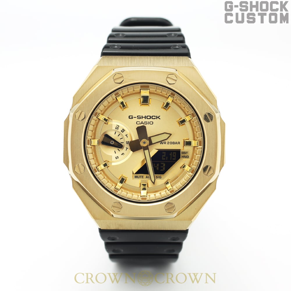 G-SHOCK ゴールドカスタム 楽天市場】G-SHOCK GA2100GB ゴールドダイアル フルメタル カスタム