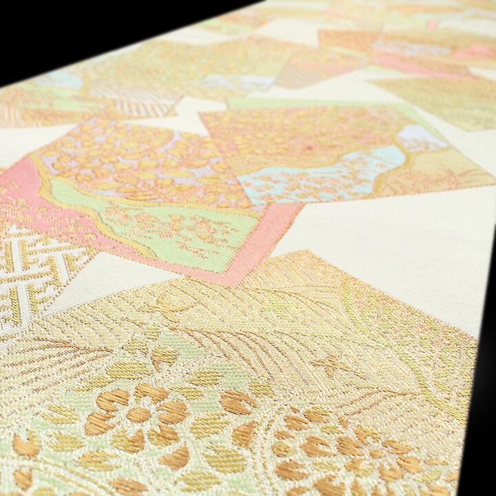 ご結婚式・七五三・お茶会などのフォーマルに 贅沢な【全袋帯】 本金箔
