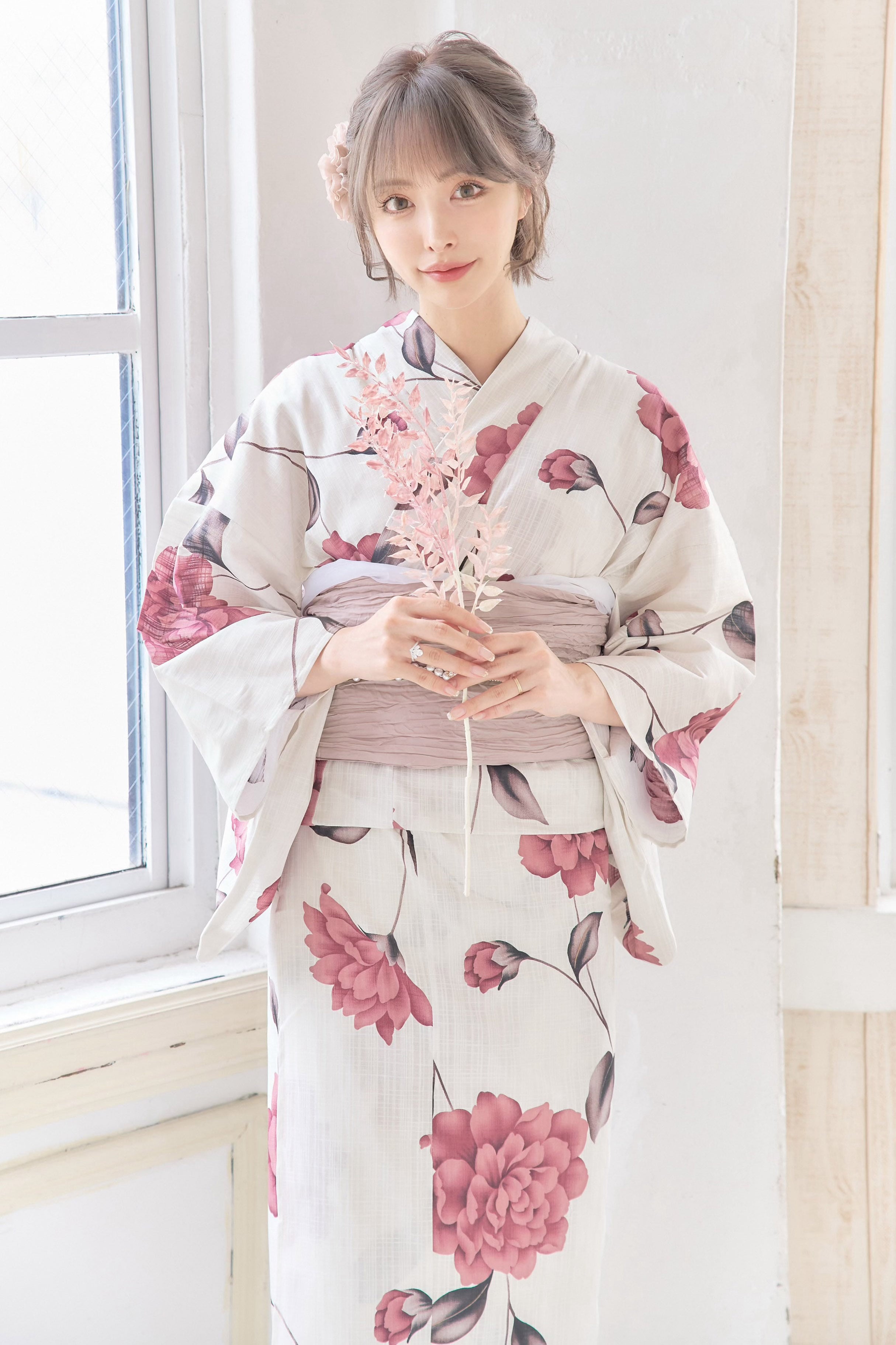 浴衣4点セットローズダリア Y4-58 | ANDESIR【アンデジール】（andante