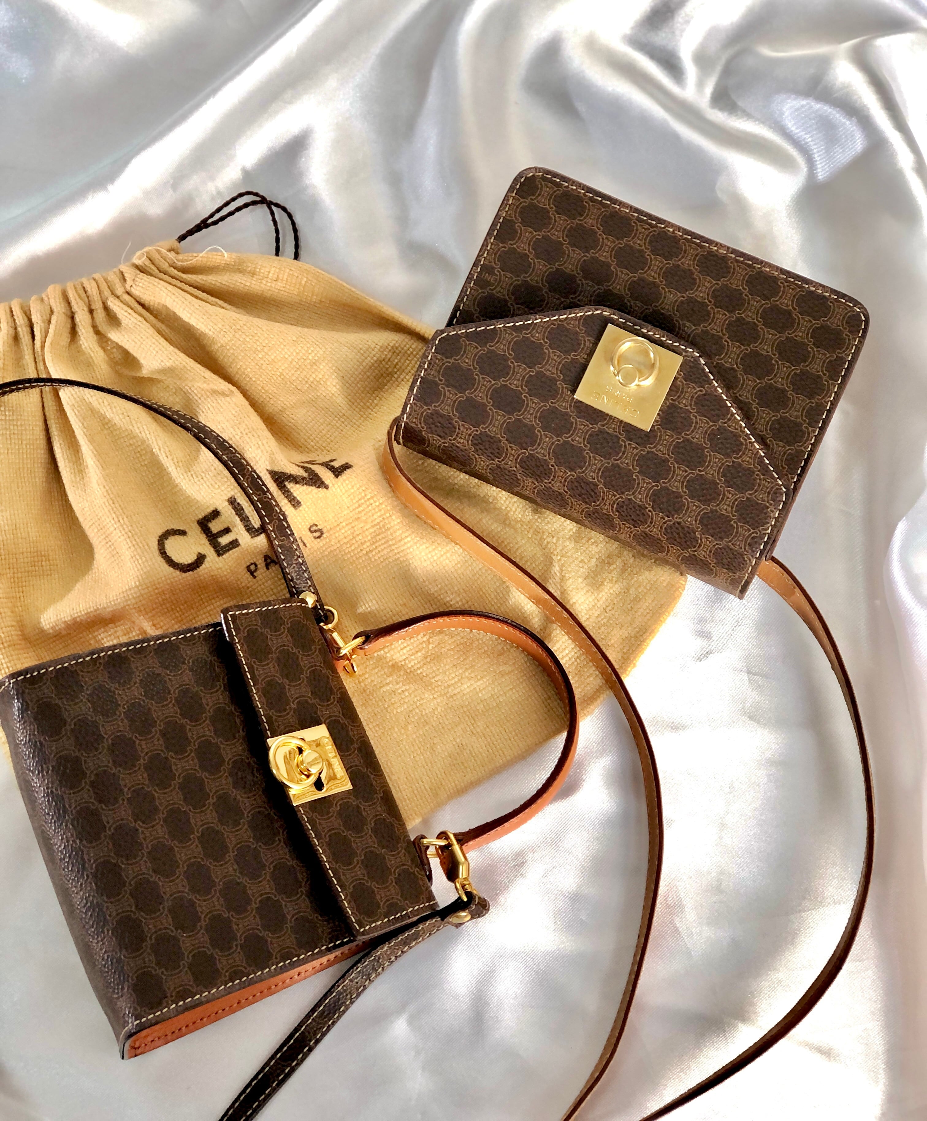 CELINE セリーヌ ガンチーニ レザー ポシェット マイクロ ミニバッグ
