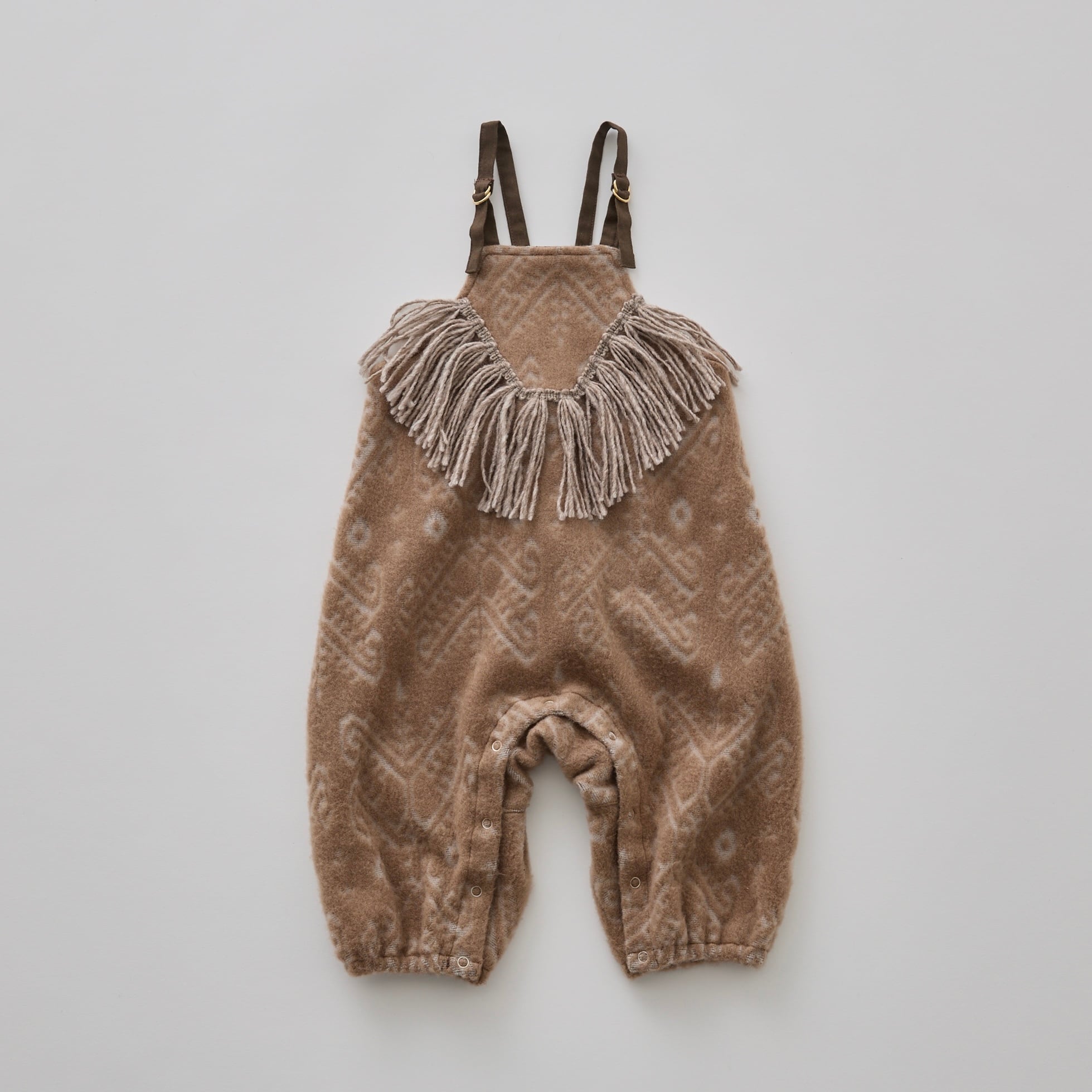 【即納/送料無料】eLfinFolk / Snow Jacquard Rompers / brown