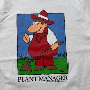 90s FRUIT OF THE LOOM "Plant Manager" TEE L 古着
