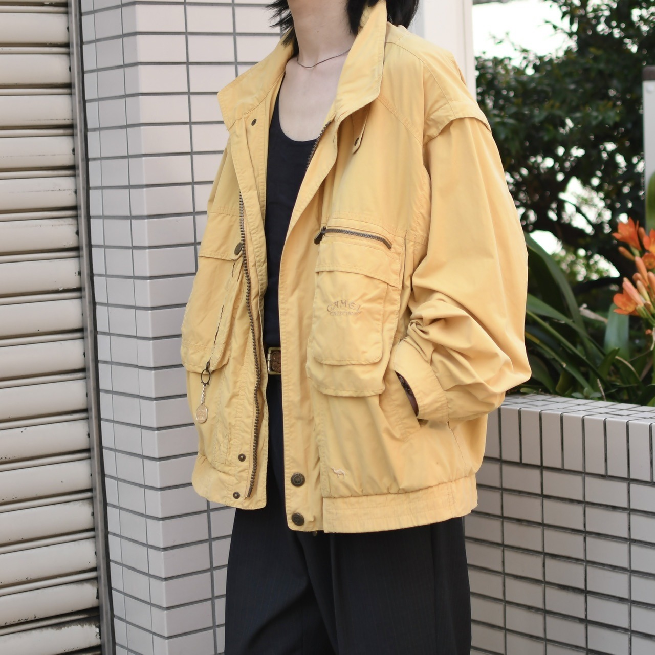 CAMEL smooth convertible blouson