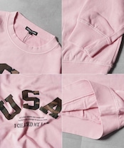 ◆USAアップリケ ピグメントスウェット◆wi-881022