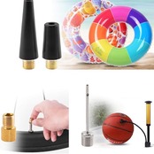 DFsucces バルブアダプター 自転車バルブ変換アダプター 仏式米式変換&ボール針&テーパーノズル 浮輪 ボール用空気入れ4セット