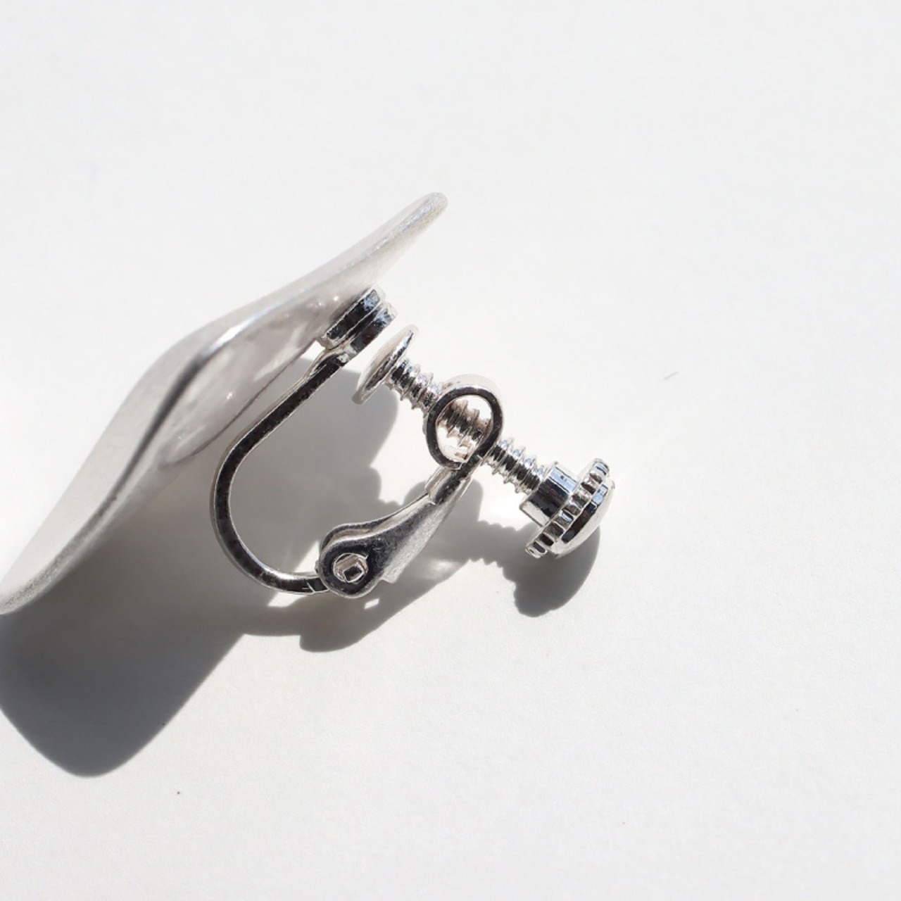 【ネコポス便】イヤリング マットプレートイヤリング ヴィンテージ マット加工 シンプル プレート 1132