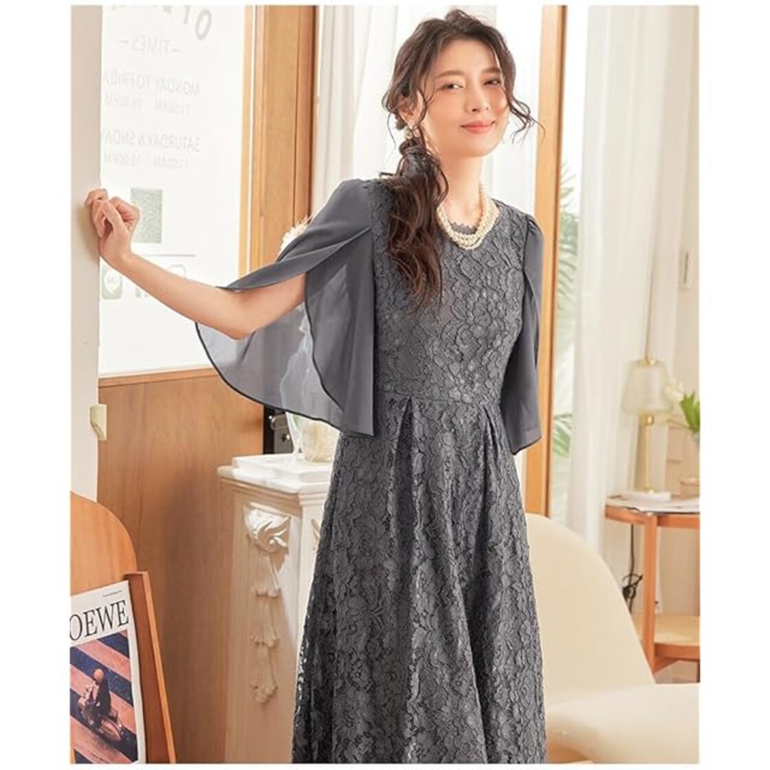 Julia boutique タイトニットワンピース ロング J-Scott ジェイスコット ニットワンピース レディース ひざ丈 長袖 無地 モックネック リブ Iライン シンプル 柔らかい ベージュ, XL ジュリアブティック JULIA BOUTIQUE ルージュニットタイトワンピース PAY ID